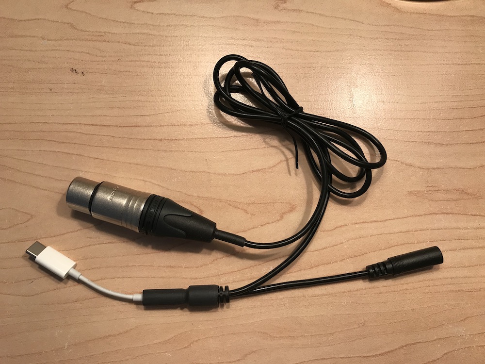 Line Level XLR Microphone Adapter Kit with USB-C to Headphone